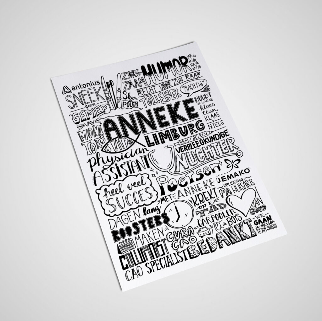 Handlettering illustratie SEH Sneek